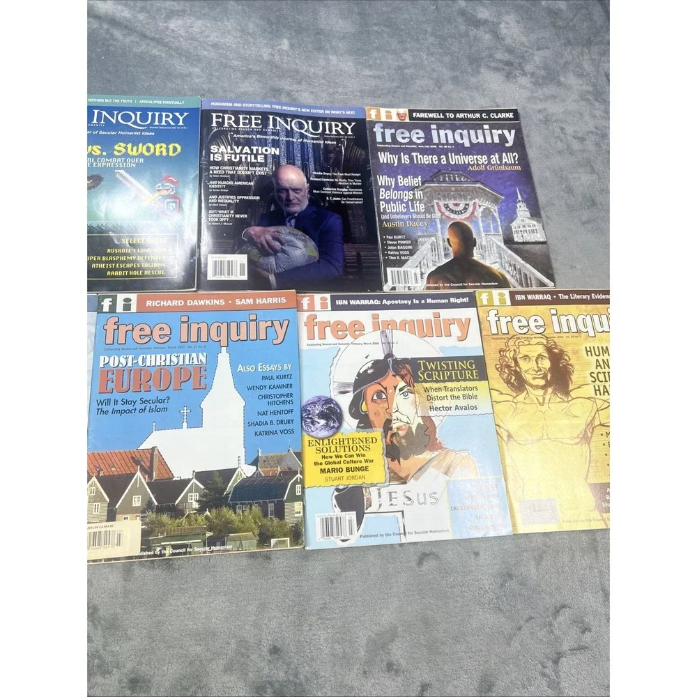 Free Inquiry Magazine Lot of 7‎ Population Intelligent Design Humanism Religion